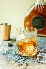 Glass of scotch whiskey