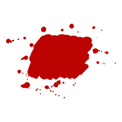 Abstract red ink blot background. Blood stain silhouette. Vector illustration.