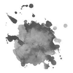 Abstract watercolor grayscale background. Vector illustration. Grunge texture for cards and flyers design.