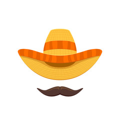 Sombrero and moustache