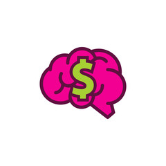 Brain Money Logo Icon Design