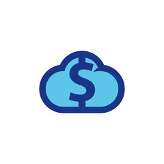 Cloud Money Logo Icon Design