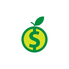 Fruit Money Logo Icon Design
