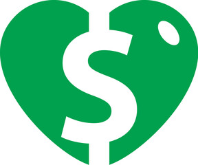 Love Money Logo Icon Design
