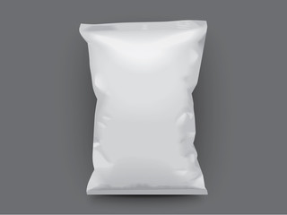 white paper, plastic bag on a dark background mock up 