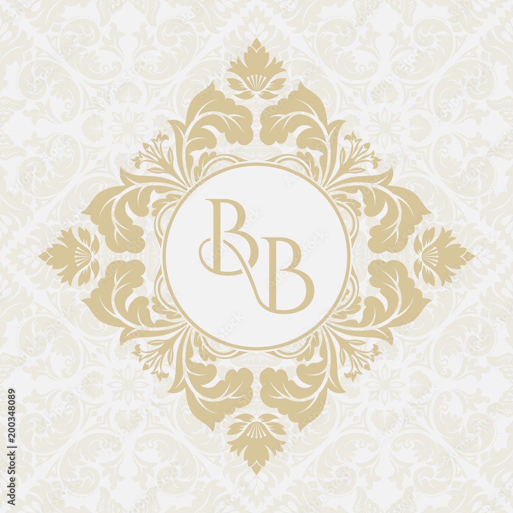 Wall mural Monogram from intertwining letters BB