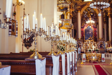 Fototapeta na wymiar Interior st. George's Cathedral, Lviv, Ukraine 