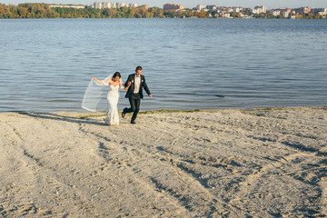 Groom and bride together. Wedding couple.