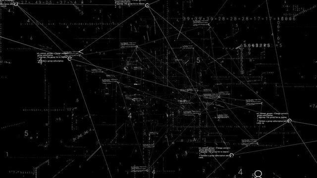 PNG Alpha.Techno Cyberspace Pexus Tunnel.Fly through futuristic technological code text.Zoom in tech corridor.Type 6