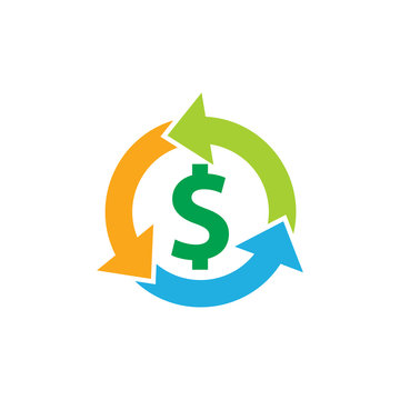 Recycle Money Logo Icon Design