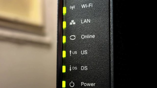 blinking Internet modem