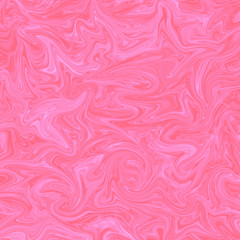 Pink background with a marble pattern. Marble texture. Liquid texture, colorful liquid. A square-sized background. Abstract pink background.