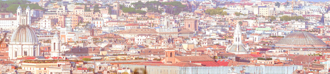 Naklejka na ściany i meble Panoramic view of the city of Rome, Italy