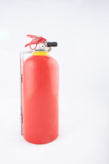 Fototapeta premium Fire extinguisher isolated on gray background