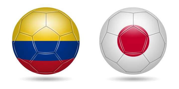 Football. 2018. Colombia, Japan