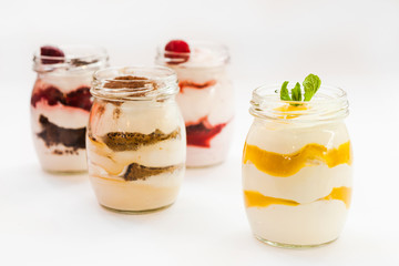 delicious and healthy homemade yogurt with jam