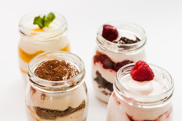 delicious and healthy homemade yogurt with jam