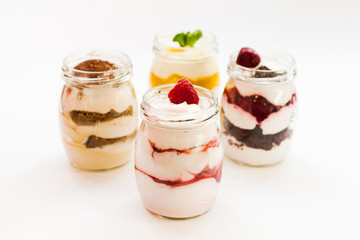 delicious and healthy homemade yogurt with jam