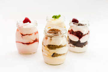 delicious and healthy homemade yogurt with jam