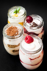 delicious and healthy homemade yogurt with jam
