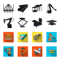 Automotive industry and other web icon in black,flet style.New technologies icons in set collection. © pandavector
