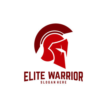 Classic Sparta warrior helmet logo, Elite Warrior logo template designs