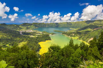 Sete Cidades lagoon at S Miguel island Azores