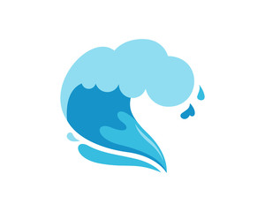 Abstract blue Wave Icon Logo Circle symbol