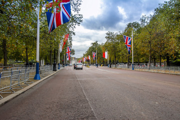 London, UK, 30 October 2012: Buckingham Palace Road