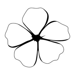 cute lily flower decorative icon