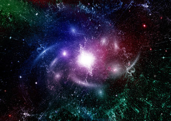 galaxy in a free space