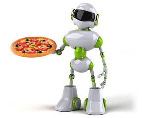 Green robot - 3D Illustration