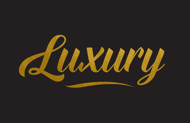 Luxury gold word text illustration typography