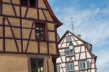 Obraz premium retail of typical architecture in Colmar - France