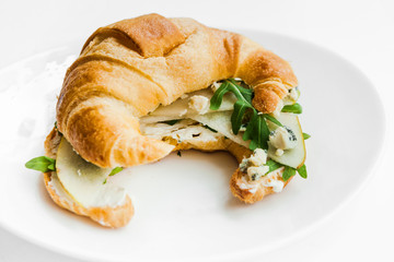 delicious croissant tart with filling