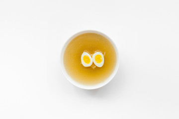 first course broth with vegetables