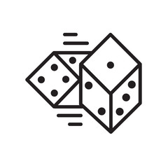 Dices icon isolated on white background