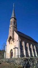 Fototapeta na wymiar neugotische Kapelle Maria Hilf, Kleinziegenfeld, Weismain, Landkreis Lichtenfels, Oberfranken, Bayern, Deutschland