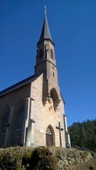 Fototapeta na wymiar neugotische Kapelle Maria Hilf, Kleinziegenfeld, Weismain, Landkreis Lichtenfels, Oberfranken, Bayern, Deutschland