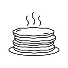 Pancakes stack linear icon