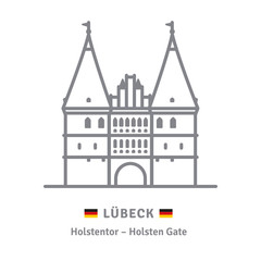 Holstentor in Lübeck, Deutschland