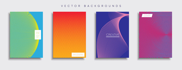 Vector cover designs. Future Poster template. Smartphone modern background set.