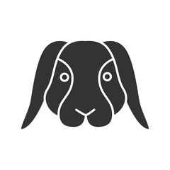 Dwarf rabbit glyph icon