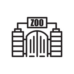 Zoo icon isolated on white background