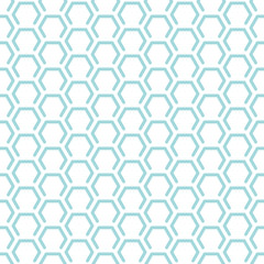 Abstract Combs Retro Seamless Pattern Turquoise