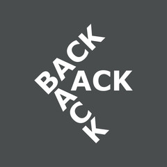 Tipografia BACK como flecha en color blanco