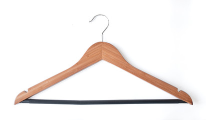 Clothes hanger isolated on white background