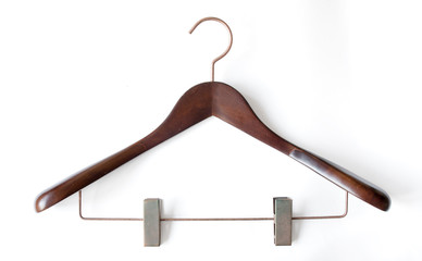 Clothes hanger isolated on white background