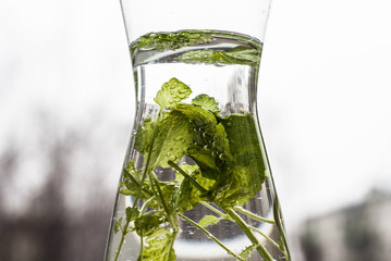 Refreshing mint drink