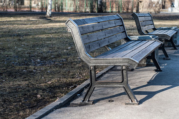 Empty park Bench